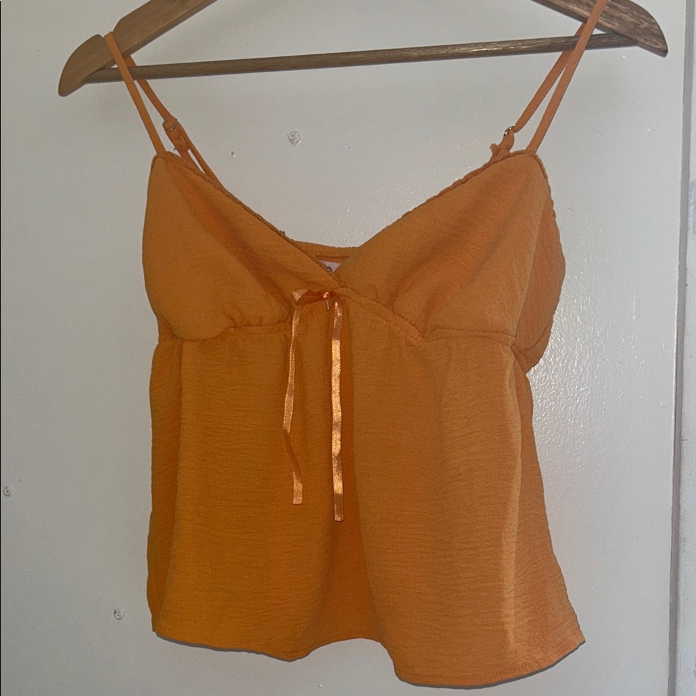 No Boundaries Tangerine Camisole with Spaghetti Straps